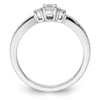 10k White Gold 1/3 carat Lab Grown Diamond VS/SI+ G+ Complete Petite Engagement Ring