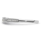 10k White Gold 1/3 carat Lab Grown Diamond VS/SI+ G+ Complete Petite Engagement Ring