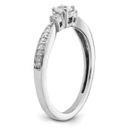 10k White Gold 1/3 carat Lab Grown Diamond VS/SI+ G+ Complete Petite Engagement Ring
