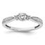 10k White Gold 1/3 carat Lab Grown Diamond VS/SI+ G+ Complete Petite Engagement Ring