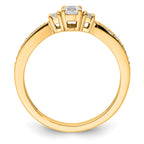 10k 1/3 carat Lab Grown Diamond VS/SI+ G+ Complete Petite Engagement Ring