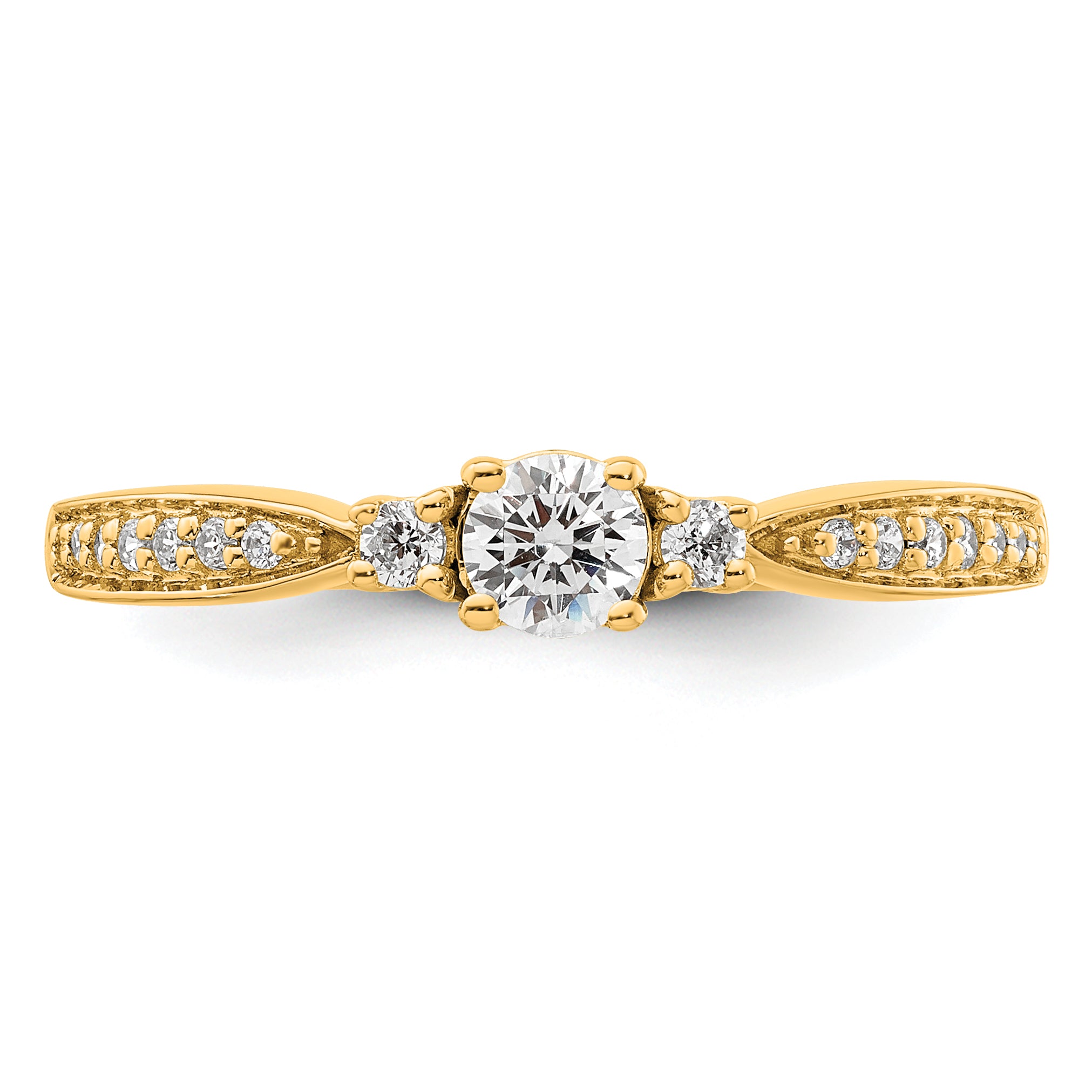 10k 1/3 carat Lab Grown Diamond VS/SI+ G+ Complete Petite Engagement Ring