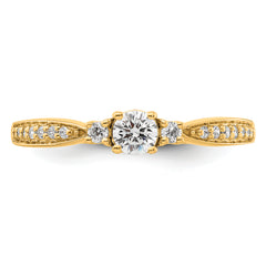 10k 1/3 carat Lab Grown Diamond VS/SI+ G+ Complete Petite Engagement Ring