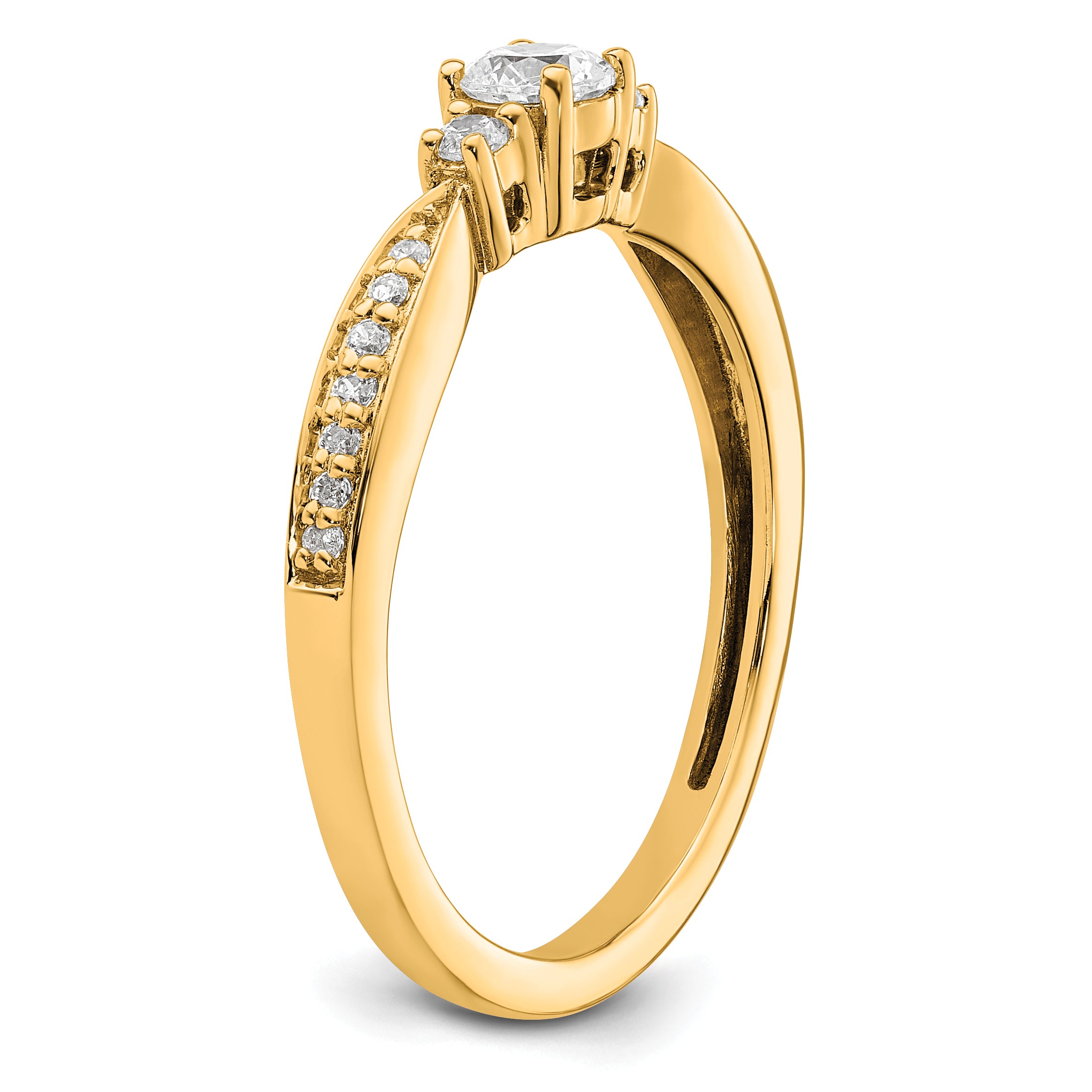 10k 1/3 carat Lab Grown Diamond VS/SI+ G+ Complete Petite Engagement Ring