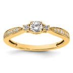 10k 1/3 carat Lab Grown Diamond VS/SI+ G+ Complete Petite Engagement Ring