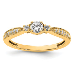 10k 1/3 carat Lab Grown Diamond VS/SI+ G+ Complete Petite Engagement Ring