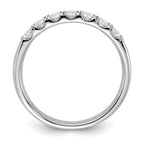 14k White Gold 1/2 carat Lab Grown Diamond VS/SI+ G+ Seven Stone Complete Band