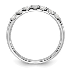 14k White Gold 1/2 carat Lab Grown Diamond VS/SI+ G+ Seven Stone Complete Band