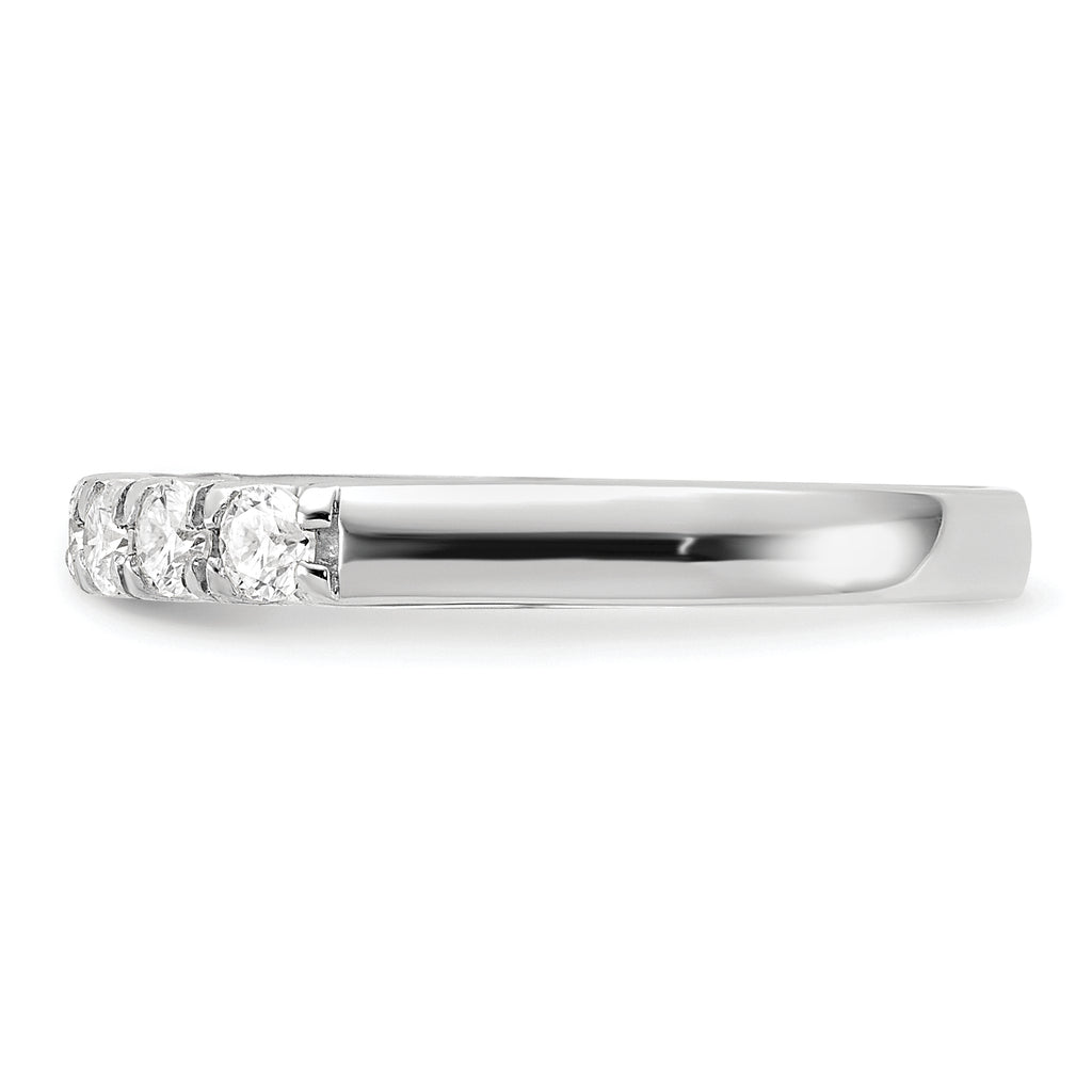 14k White Gold 1/2 carat Lab Grown Diamond VS/SI+ G+ Seven Stone Complete Band