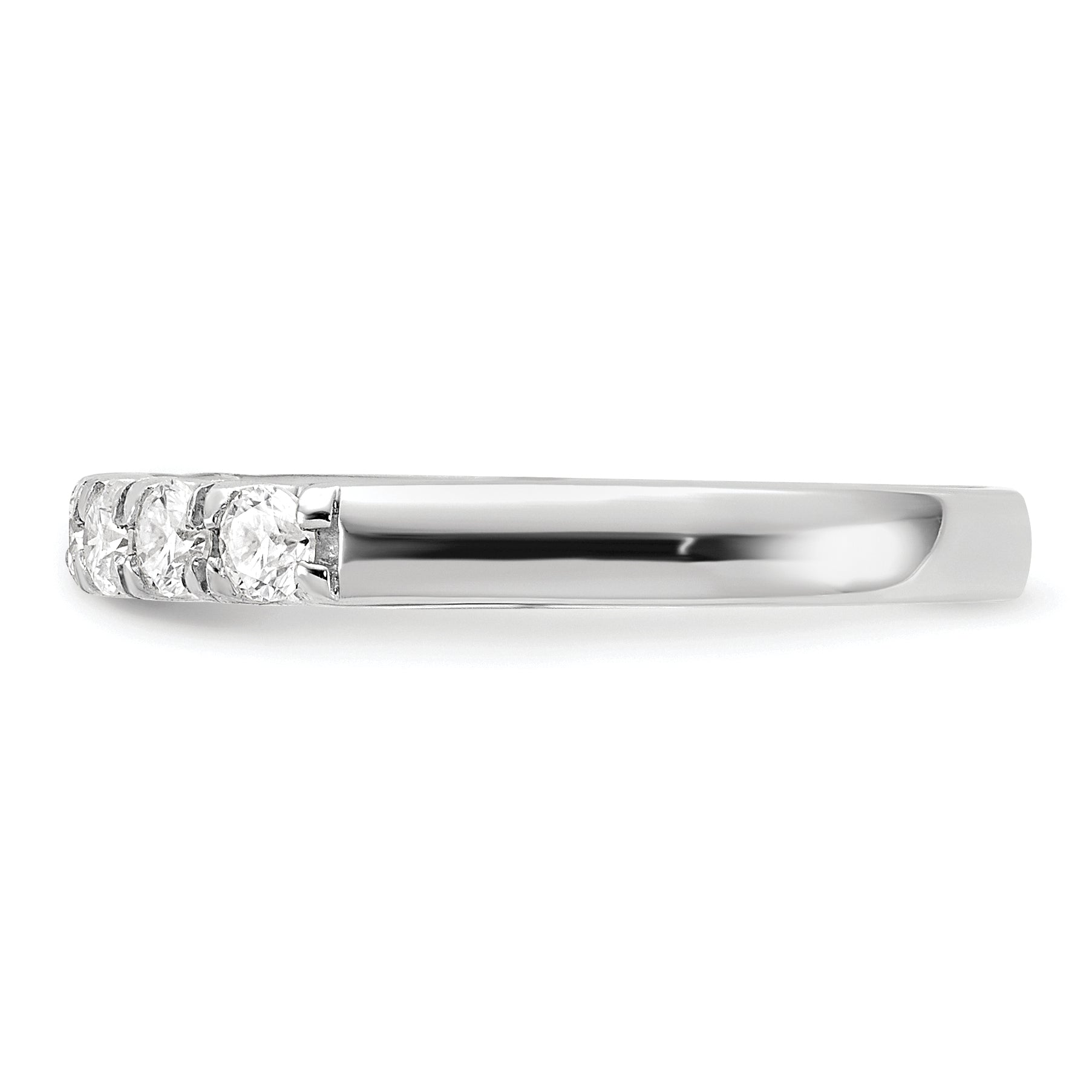 14k White Gold 1/2 carat Lab Grown Diamond VS/SI+ G+ Seven Stone Complete Band