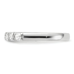 14k White Gold 1/2 carat Lab Grown Diamond VS/SI+ G+ Seven Stone Complete Band