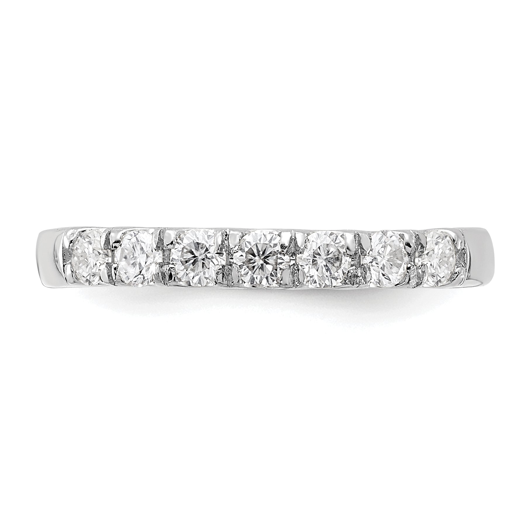 14k White Gold 1/2 carat Lab Grown Diamond VS/SI+ G+ Seven Stone Complete Band
