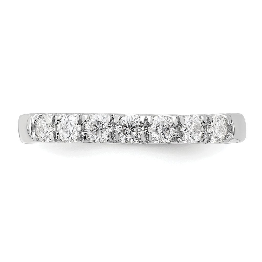 14k White Gold 1/2 carat Lab Grown Diamond VS/SI+ G+ Seven Stone Complete Band