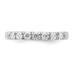 14k White Gold 1/2 carat Lab Grown Diamond VS/SI+ G+ Seven Stone Complete Band