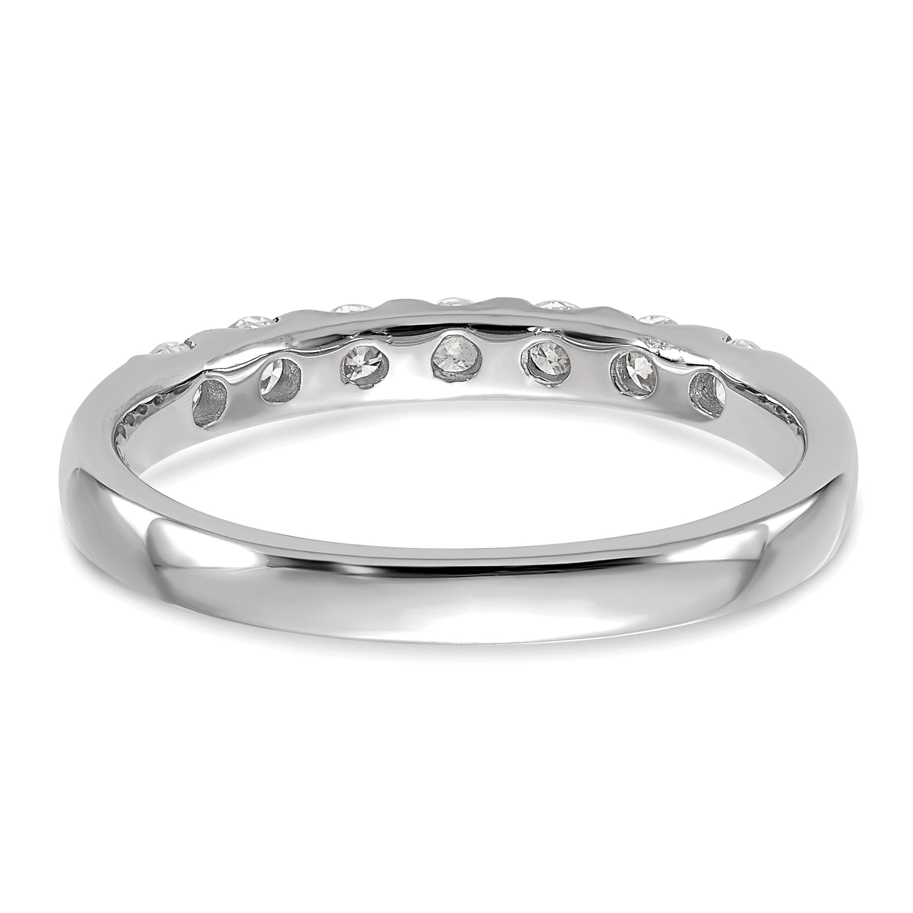 14k White Gold 1/2 carat Lab Grown Diamond VS/SI+ G+ Seven Stone Complete Band