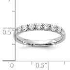 14k White Gold 1/2 carat Lab Grown Diamond VS/SI+ G+ Seven Stone Complete Band