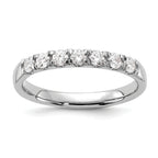 14k White Gold 1/2 carat Lab Grown Diamond VS/SI+ G+ Seven Stone Complete Band