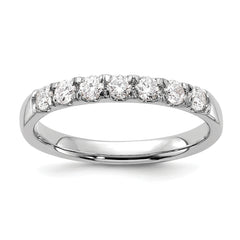 14k White Gold 1/2 carat Lab Grown Diamond VS/SI+ G+ Seven Stone Complete Band
