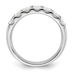 14k White Gold 1 carat Lab Grown Diamond VS/SI+ G+ Seven Stone Complete Band