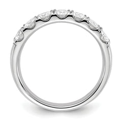 14k White Gold 1 carat Lab Grown Diamond VS/SI+ G+ Seven Stone Complete Band