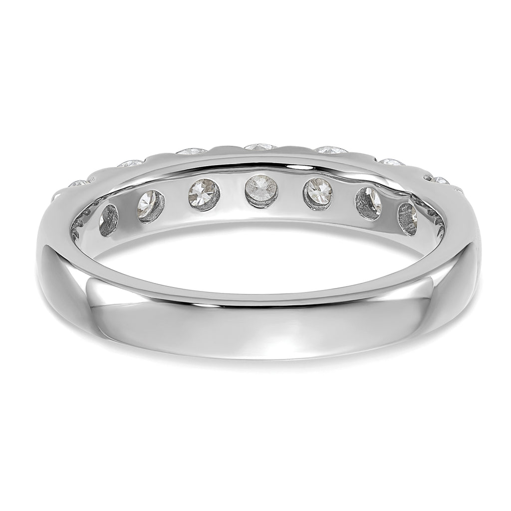 14k White Gold 1 carat Lab Grown Diamond VS/SI+ G+ Seven Stone Complete Band