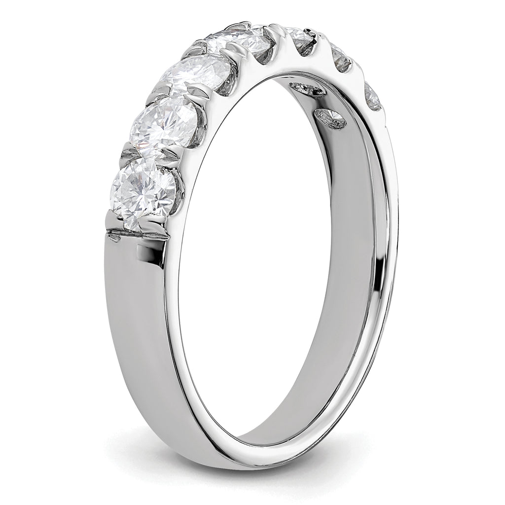 14k White Gold 1 carat Lab Grown Diamond VS/SI+ G+ Seven Stone Complete Band