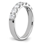 14k White Gold 1 carat Lab Grown Diamond VS/SI+ G+ Seven Stone Complete Band