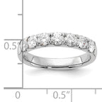 14k White Gold 1 carat Lab Grown Diamond VS/SI+ G+ Seven Stone Complete Band