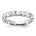 14k White Gold 1 carat Lab Grown Diamond VS/SI+ G+ Seven Stone Complete Band