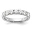 14k White Gold 1 carat Lab Grown Diamond VS/SI+ G+ Seven Stone Complete Band