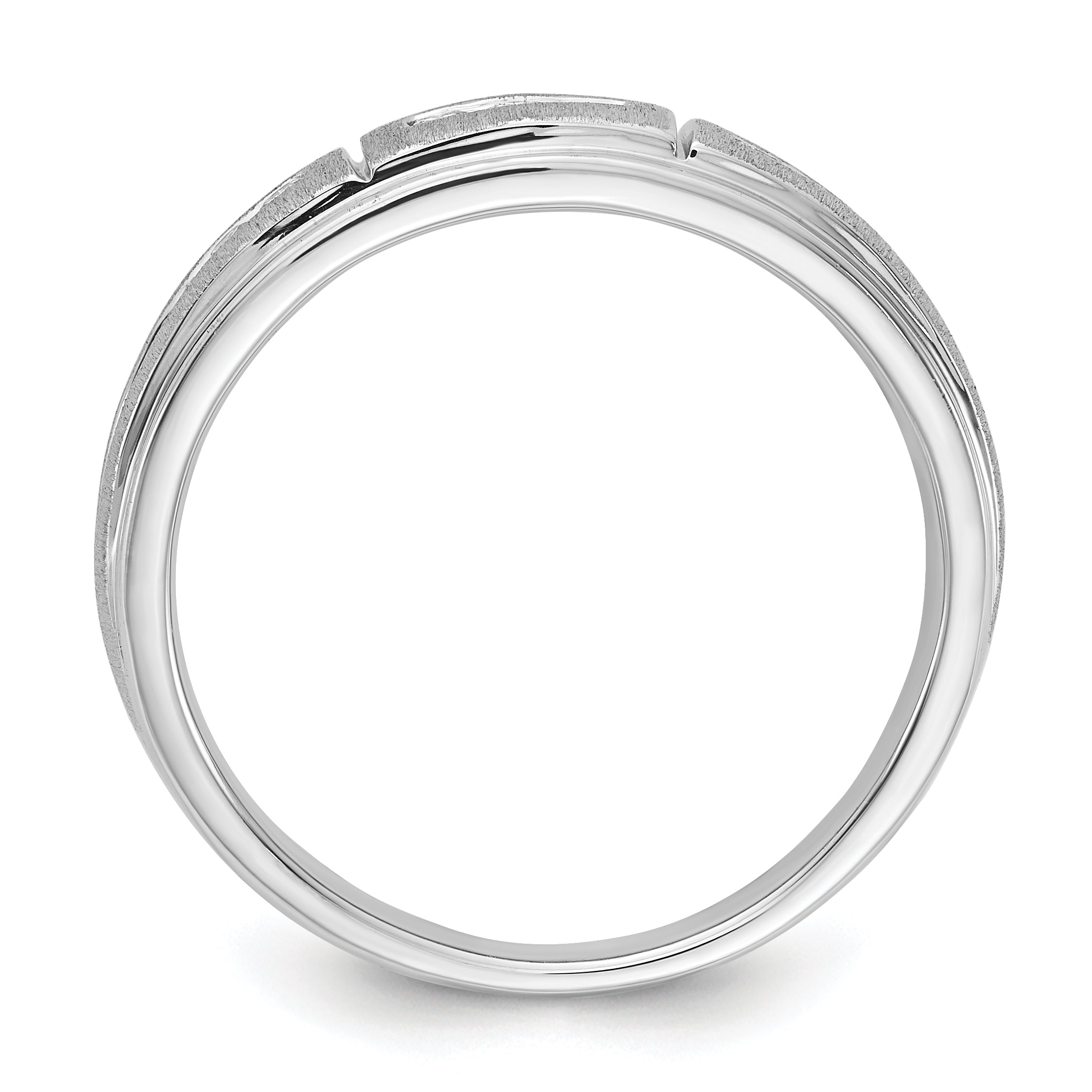 10k White Gold 1/5 carat Lab Grown Diamond VS/SI+ G+ Complete Men's Ring Secondary image