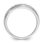 10k White Gold 1/5 carat Lab Grown Diamond VS/SI+ G+ Complete Men's Ring