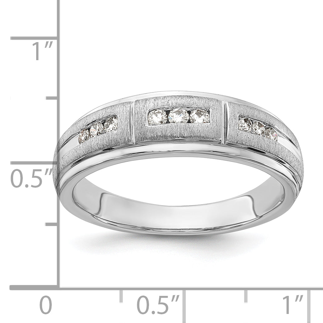 10k White Gold 1/5 carat Lab Grown Diamond VS/SI+ G+ Complete Men's Ring