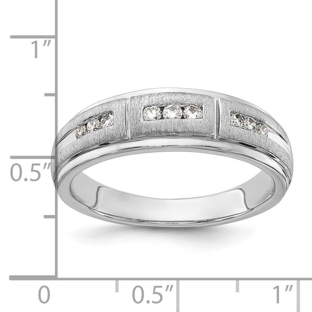 10k White Gold 1/5 carat Lab Grown Diamond VS/SI+ G+ Complete Men's Ring
