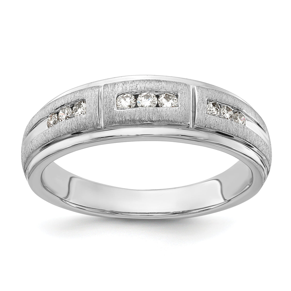 Men's Lab-Grown Diamond Ring in 10K White Gold (1/5 ct. tw.), Size 10 - Sophia Jewelers Main image