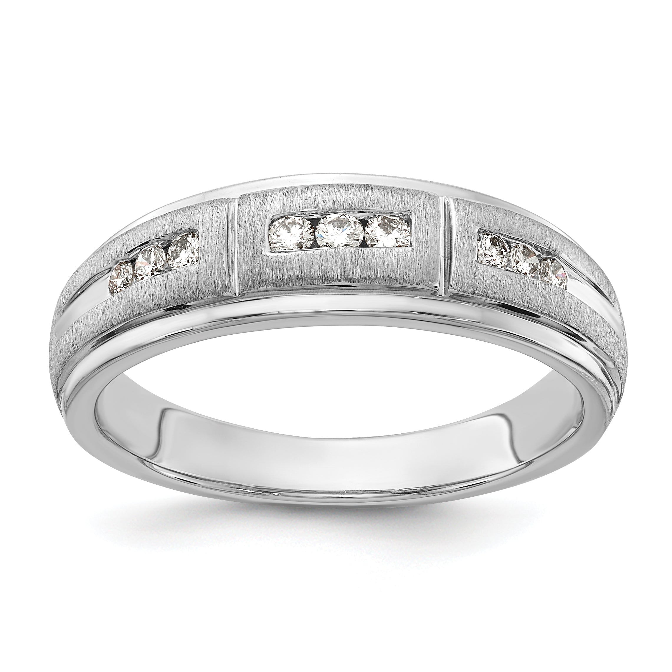 10k White Gold 1/5 carat Lab Grown Diamond VS/SI+ G+ Complete Men's Ring Main image