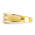 10k 1/5 carat Lab Grown Diamond VS/SI+ G+ Complete Double Row Men's Ring