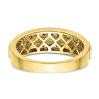 10k 1/5 carat Lab Grown Diamond VS/SI+ G+ Complete Double Row Men's Ring
