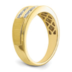 10k 1/5 carat Lab Grown Diamond VS/SI+ G+ Complete Double Row Men's Ring