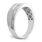 10k White Gold 1/5 carat Lab Grown Diamond VS/SI+ G+ Complete Double Row Men's Ring