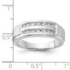 10k White Gold 1/5 carat Lab Grown Diamond VS/SI+ G+ Complete Double Row Men's Ring