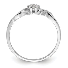 14k White Gold 1/8 carat Lab Grown Diamond VS/SI+ G+ Complete Fancy Ring