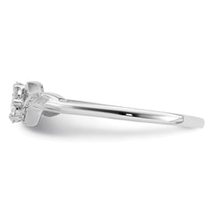 14k White Gold 1/8 carat Lab Grown Diamond VS/SI+ G+ Complete Fancy Ring