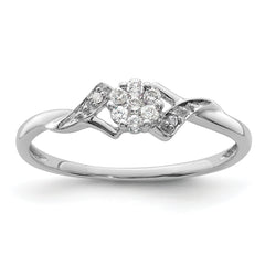 14k White Gold 1/8 carat Lab Grown Diamond VS/SI+ G+ Complete Fancy Ring