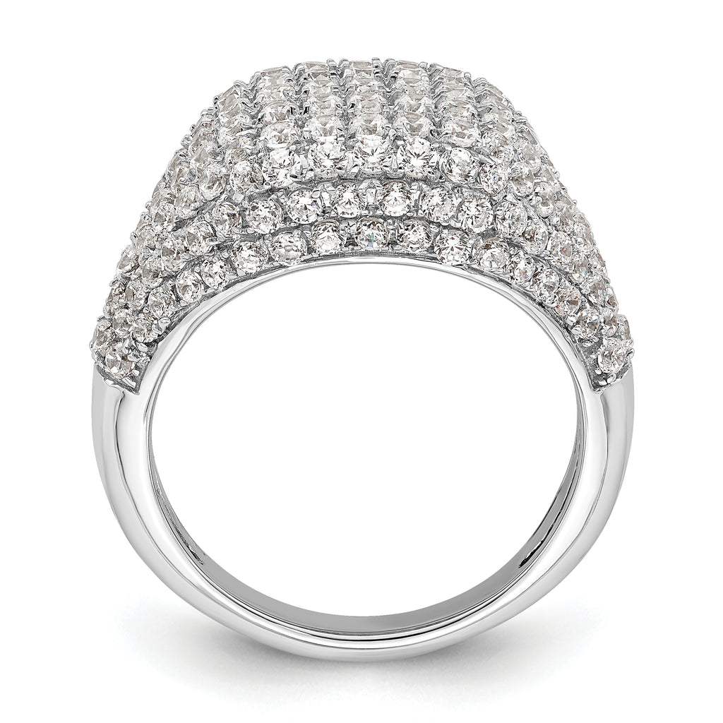 14k White Gold 2 1/4 carat Lab Grown Diamond VS/SI+ G+ Complete Cluster Fashion Ring