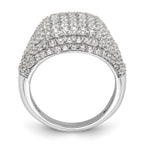 14k White Gold 2 1/4 carat Lab Grown Diamond VS/SI+ G+ Complete Cluster Fashion Ring