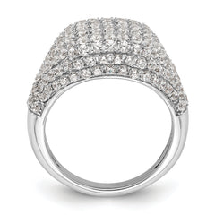 14k White Gold 2 1/4 carat Lab Grown Diamond VS/SI+ G+ Complete Cluster Fashion Ring
