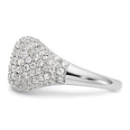 14k White Gold 2 1/4 carat Lab Grown Diamond VS/SI+ G+ Complete Cluster Fashion Ring