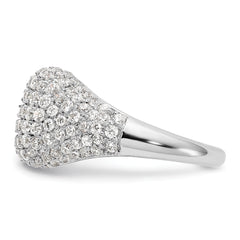 14k White Gold 2 1/4 carat Lab Grown Diamond VS/SI+ G+ Complete Cluster Fashion Ring