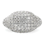 14k White Gold 2 1/4 carat Lab Grown Diamond VS/SI+ G+ Complete Cluster Fashion Ring